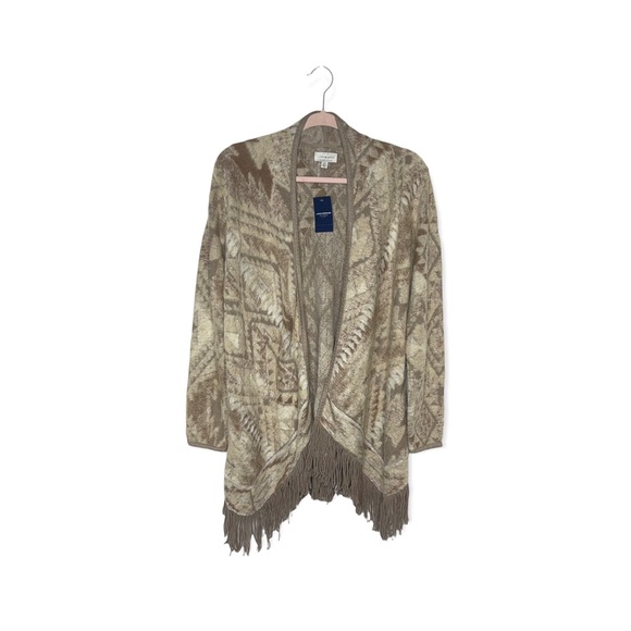 LUCKY BRAND Open Front Fringe Cardigan Sweater S NWT - Picture 4 of 11